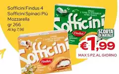 Findus - Sofficini 4 Sofficini Spinaci Più Mozzarella Findus - Sofficini 4 Sofficini Spinaci Più Mozzarella