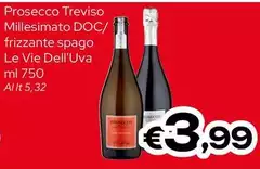 Le Vie Dell'uva - Prosecco Treviso Millesimato DOC/Frizzante Spago Le Vie Dell'uva - Prosecco Treviso Millesimato DOC/Frizzante Spago