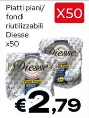 Diesse - Piatti Piani/Fondi Riutilizzabili Diesse - Piatti Piani/Fondi Riutilizzabili