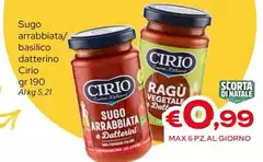 Cirio - Sugo Arrabbiata/Basilico Datterino