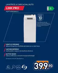 Hoover - Lavatrice A Carica Dall'Alto Link Pro HLPT476DAM5-S Hoover - Lavatrice A Carica Dall'Alto Link Pro HLPT476DAM5-S