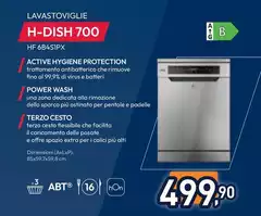 Hoover - H-DISH 700 HF 6B4S1PX Libera Installazione 16 Coperti B Hoover - H-DISH 700 HF 6B4S1PX Libera Installazione 16 Coperti B