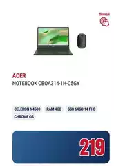 Acer - Notebook CBOA314-1H-C5GY