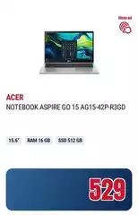 Acer - Notebook Aspire Go 15 Agis-42p-r3gd
