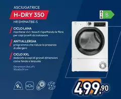 Hoover - Asciugatrice H-Dry 350 HR EH9N4TBE-S Hoover - Asciugatrice H-Dry 350 HR EH9N4TBE-S