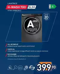 Hoover - Lavatrice H-Wash 700 Slim H7W4 49MBCR8-S Hoover - Lavatrice H-Wash 700 Slim H7W4 49MBCR8-S