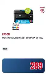 Epson - Multifunzione Inkjet Ecotank ET-4800 Epson - Multifunzione Inkjet Ecotank ET-4800