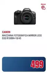 Canon - Macchina Fotografica Mirror Less EOS R100BK+18/45
