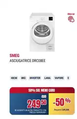 Smeg - Asciugatrice DRC08EE