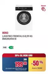 Beko - Lavatrici Frontali 8-8,99 Kg Bm6wu4941b