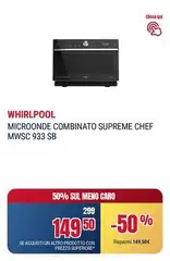Whirlpool - Microonde Combinato Supreme Chef Mwsc 933 Sb Whirlpool - Microonde Combinato Supreme Chef Mwsc 933 Sb