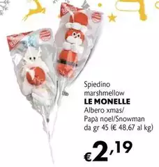 Le Monelle - Spiedino Marshmallow Albero Xmas/ Papa Noel/ Snowman Le Monelle - Spiedino Marshmallow Albero Xmas/ Papa Noel/ Snowman