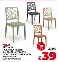 Mila - Sedia In Polipropilene Mila - Sedia In Polipropilene