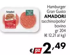 Amadori - Hamburger Gran Gusto Tacchino Pollo Bovino Amadori - Hamburger Gran Gusto Tacchino Pollo Bovino