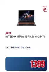 Acer - Notebook Nitro V 16 AI ANVI16-42-R47N
