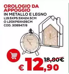 Orologio Da Appoggio In Metallo E Legno Orologio Da Appoggio In Metallo E Legno
