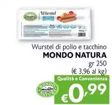 Mondo Natura - Wurstel Di Pollo E Tacchino Mondo Natura - Wurstel Di Pollo E Tacchino