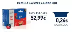 Lavazza - Capsule A Modo Mio Pack 216 Caps. Lavazza - Capsule A Modo Mio Pack 216 Caps.
