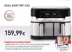 Moulinex - Dual Easy Fry Xxl Friggitrice Ad Aria Mod. EZ942D Moulinex - Dual Easy Fry Xxl Friggitrice Ad Aria Mod. EZ942D