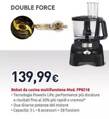 Moulinex - Double Force Robot Da Cucina Multifunzione Mod. FP8218 Moulinex - Double Force Robot Da Cucina Multifunzione Mod. FP8218