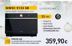 Whirlpool - Supreme Chef Microonde A Libera Installazione - MWSC 9133 SB Whirlpool - Supreme Chef Microonde A Libera Installazione - MWSC 9133 SB
