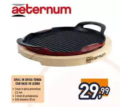 Aeternum - Grill In Ghisa Tonda Con Base In Legno Aeternum - Grill In Ghisa Tonda Con Base In Legno