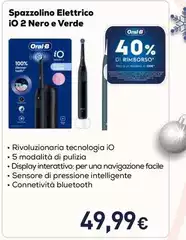 Oral B - Spazzolino Elettrico iO 2 Nero E Verde Oral B - Spazzolino Elettrico iO 2 Nero E Verde