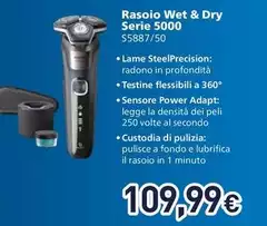 Philips - SHAVER Series 5000 S5887/50 Rasoio Elettrico Wet & Dry