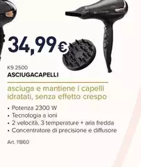 Bellissima - K9 2500 Asciuga Capelli 2300 W Nero, Rosa Bellissima - K9 2500 Asciuga Capelli 2300 W Nero, Rosa