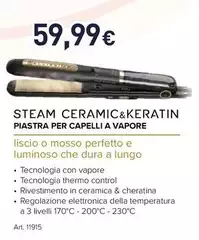 Bellissima - Steam Ceramic&Keratin Piastra Per Capelli A Vapore Bellissima - Steam Ceramic&Keratin Piastra Per Capelli A Vapore