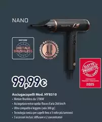Rowenta - Nano Asciugacapelli Mod. HY8310 
