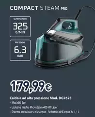 Rowenta - DG7623 2200 W 1,1 L Piastra Microsteam 400 Nero, Blu Rowenta - DG7623 2200 W 1,1 L Piastra Microsteam 400 Nero, Blu