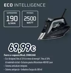 Rowenta - Eco Intelligence Ferro A Vapore Mod. DW6340 Rowenta - Eco Intelligence Ferro A Vapore Mod. DW6340