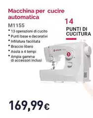 Singer - M1155 Macchina Per Cucire Automatica - 13 Operazioni Di Cucito Singer - M1155 Macchina Per Cucire Automatica - 13 Operazioni Di Cucito