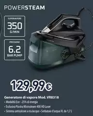 Rowenta - Powersteam VR8318 2400 W 1,7 L Piastra Microsteam 400 Nero Rowenta - Powersteam VR8318 2400 W 1,7 L Piastra Microsteam 400 Nero