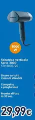 Philips - 3000 Series STH3000/20, Ferro Da Stiro Verticale A Vapore Portatile, Stiratrice Verticale, 1000W, 100ml Philips - 3000 Series STH3000/20, Ferro Da Stiro Verticale A Vapore Portatile, Stiratrice Verticale, 1000W, 100ml