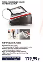 Polti - Vaporella Instant VI50.50 2200 W 2 L Alluminio Nero, Rosso, Bianco Polti - Vaporella Instant VI50.50 2200 W 2 L Alluminio Nero, Rosso, Bianco