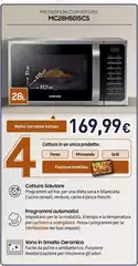 Samsung - MC28H5015CS Forno A Microonde Combinato SmartOven 28 L 900 W Silver Samsung - MC28H5015CS Forno A Microonde Combinato SmartOven 28 L 900 W Silver