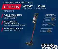 Hoover - Aspirapolvere Senza Filo HF1P10HX 011 Hoover - Aspirapolvere Senza Filo HF1P10HX 011