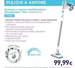 Black & Decker - Sistema A Vapore Multifunzione Steamsystem 10In1 BHSM15FX10 Black & Decker - Sistema A Vapore Multifunzione Steamsystem 10In1 BHSM15FX10