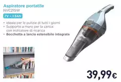 Black & Decker - NVC215W Aspirapolvere Senza Filo Blu, Grigio Senza Sacchetto Black & Decker - NVC215W Aspirapolvere Senza Filo Blu, Grigio Senza Sacchetto