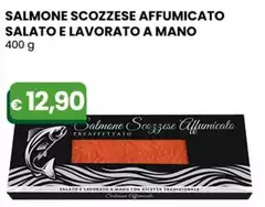 Salmone Scozzese Affumicato Salato E Lavorato A Mano 400 G Salmone Scozzese Affumicato Salato E Lavorato A Mano 400 G