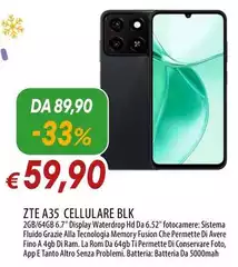 ZTE - A35 Cellulare Blk