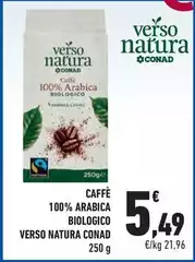 Conad - Caffe 100% Arabica Biologico Verso Natura Conad - Caffe 100% Arabica Biologico Verso Natura