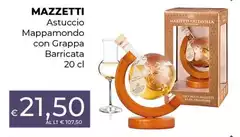 Mazzetti - Astuccio Mappamondo Con Grappa Barricata Mazzetti - Astuccio Mappamondo Con Grappa Barricata