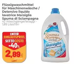 Spuma di Sciampagna - Detersivo Liquido Lavatrice Marsiglia Spuma di Sciampagna - Detersivo Liquido Lavatrice Marsiglia