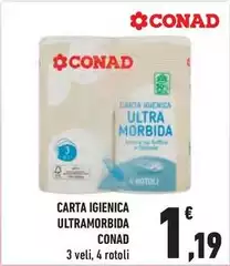 Conad - Carta Igienica Ultramorbida Conad - Carta Igienica Ultramorbida