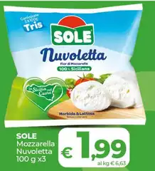 Sole - Mozzarella Nuvoletta Sole - Mozzarella Nuvoletta