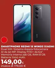 Xiaomi - Smartphone Redmi 15 Wind3 Xiaomi - Smartphone Redmi 15 Wind3