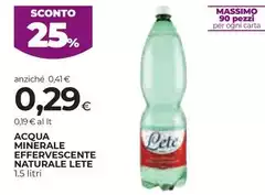 Lete - Acqua Minerale Effervescente Naturale Lete - Acqua Minerale Effervescente Naturale